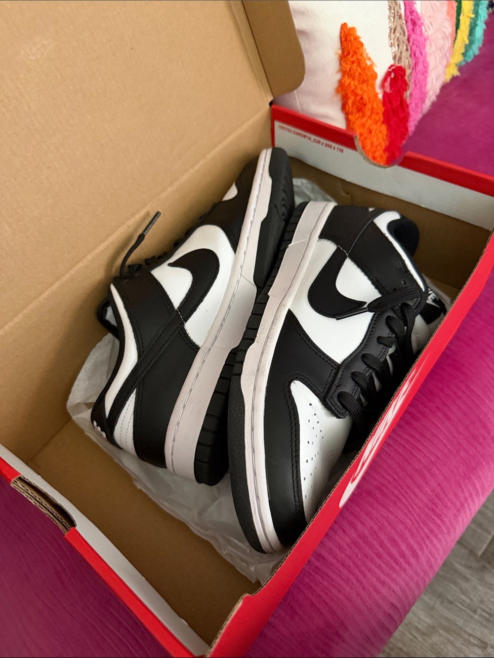 Nike Black and White Low-Top Panda Dunks